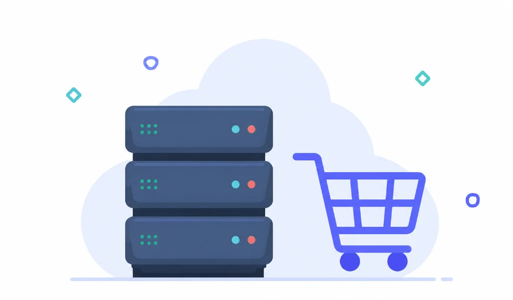 Empty Cart Server Illustration